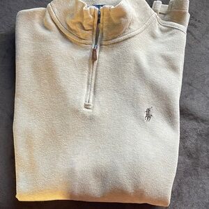Polo by Ralph Lauren Beige Zip-Up Sweater